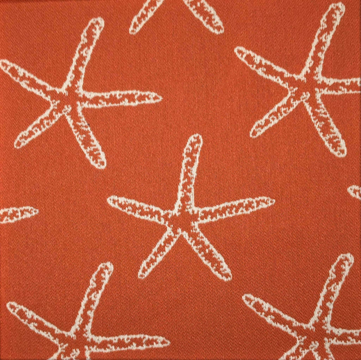 Seastar Starfish - Jacquard Upholstery Fabric - Yard / seastar-mango - Revolution Upholstery Fabric
