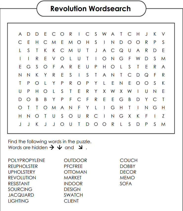 Fabric Word Search
