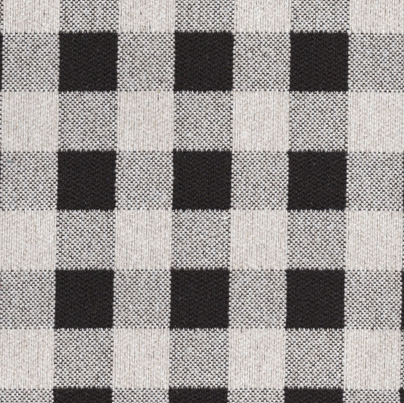 Brompton Checkered Print - Jacquard Upholstery Fabric - Yard / brompton-black - Revolution Upholstery Fabric