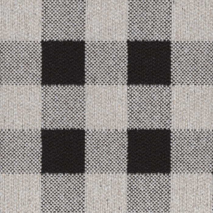 Brompton Checkered Print - Jacquard Upholstery Fabric - Yard / brompton-black - Revolution Upholstery Fabric