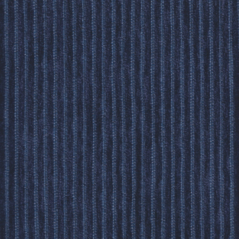 Jackson - Chenille Stripe Upholstery Fabric - Yard / Navy - Revolution Upholstery Fabric