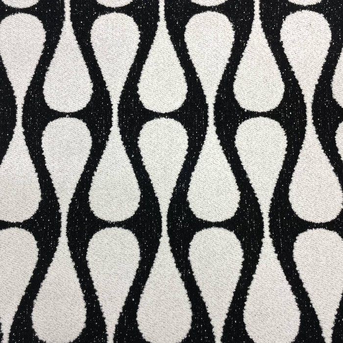 Hourglass - Performance Upholstery Fabric - Swatch / Black - Revolution Upholstery Fabric