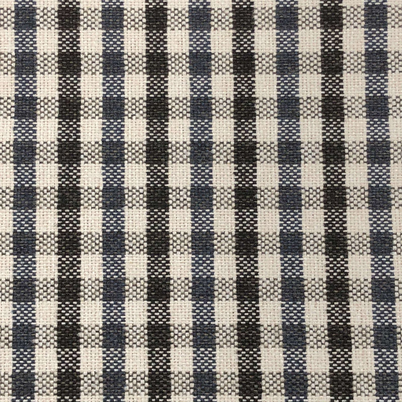 Charles - Plaid Upholstery Fabric - Discontinued - Swatch / Navy - Revolution Upholstery Fabric