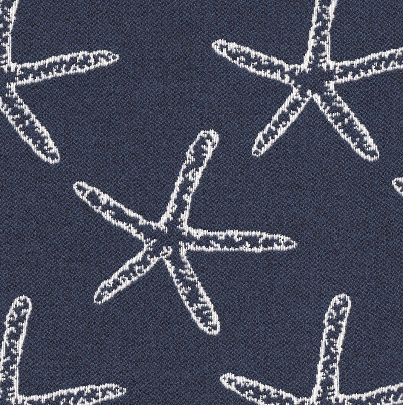 Seastar Starfish - Jacquard Upholstery Fabric - Yard / seastar-indigo - Revolution Upholstery Fabric