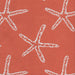 Revolution Performance Fabric, pattern Seastar in the color Mango, featuring crisp white starfish motifs woven over a deep teal-green background for a coastal-inspired upholstery look with durable performance appeal.
