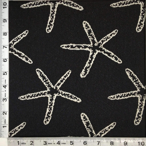 Seastar Starfish - Jacquard Upholstery Fabric - Discontinued - Yard / seastar-onyx - Revolution Upholstery Fabric