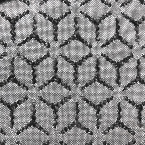 Gleason Geometric Pattern - Jacquard Upholstery Fabric - Yard / gleason-silver - Revolution Upholstery Fabric