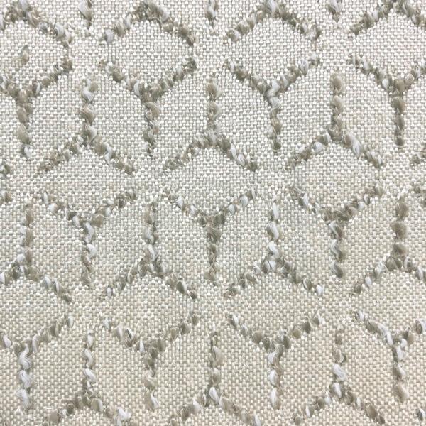 Gleason Geometric Pattern - Jacquard Upholstery Fabric - Yard / gleason-white - Revolution Upholstery Fabric