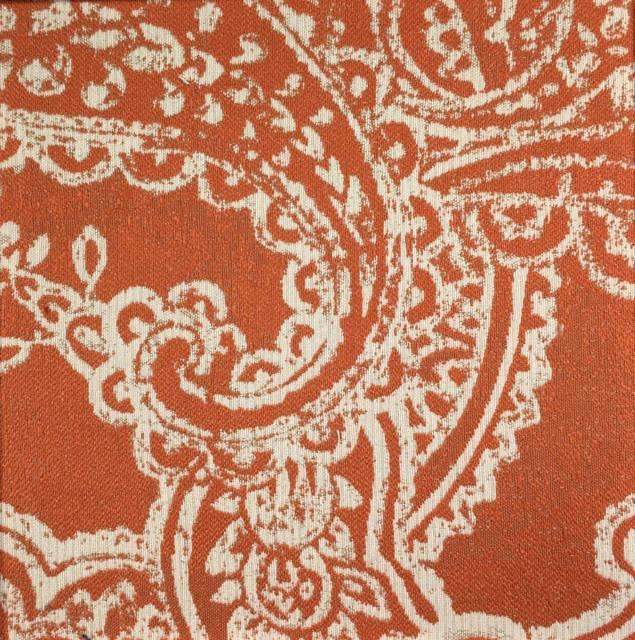 Opulent - Paisley Upholstery Fabric - Discontinued - Yard / opulent-mango - Revolution Upholstery Fabric