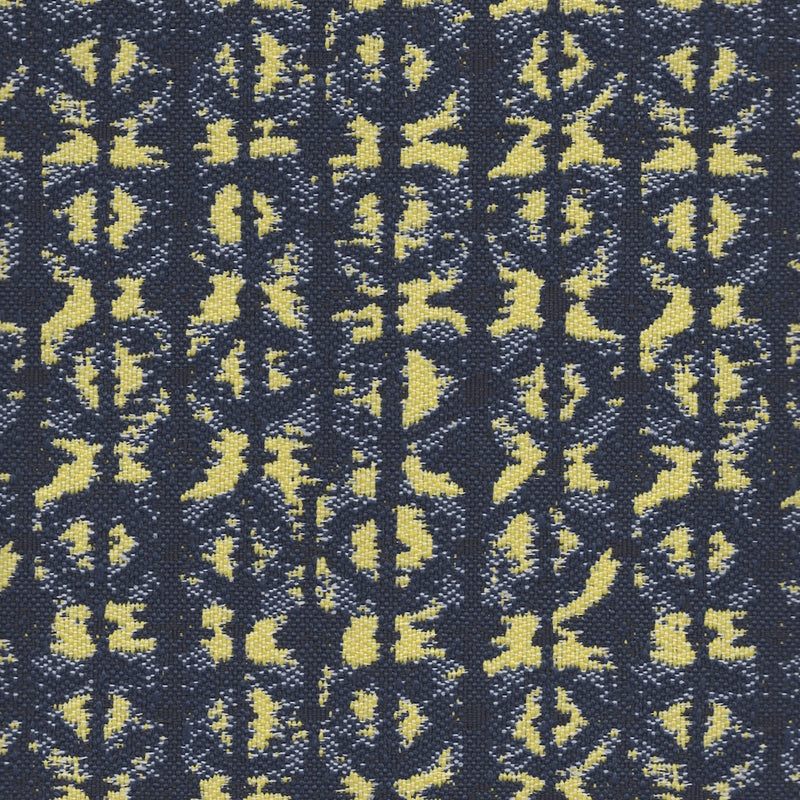 Polynesian - Outdoor Performance Fabric - yard / Navy Yellow - Revolution Upholstery Fabric