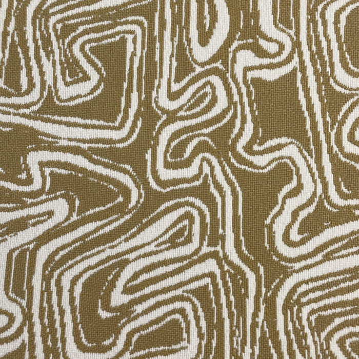 Squiggle  - Outdoor Upholstery Fabric - Swatch / Straw - Revolution Upholstery Fabric